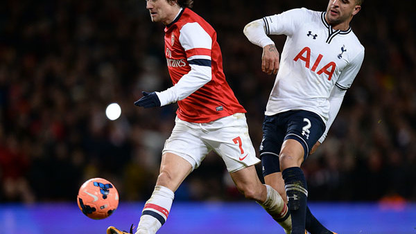 Tomas Rosicky Arsenal Kyle Walker Spurs