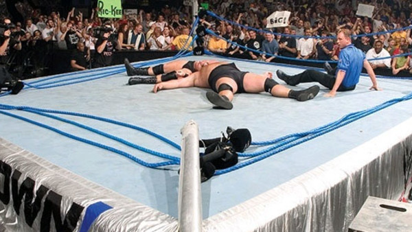 Big Show Brock Lesnar Ring Collapse