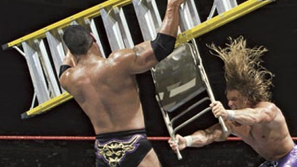 Triple H The Rock Ladder Match