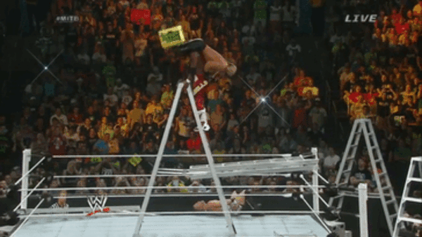 Seth Rollins Takes a Dramatic Bump at Money in the Bank