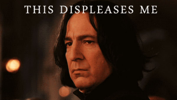 snape is unhappy harry potter