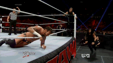 Roman Reigns Dropkick Gif