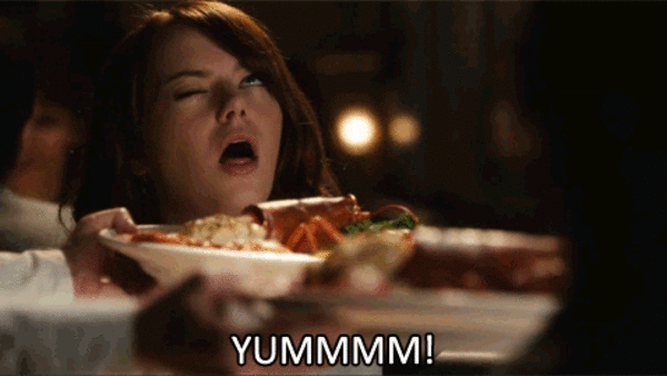 Emma Stone Eating Gif