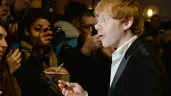 Rupert Grint attends the What'sOnStage Awards at the Prince of Wales Theatre, London.