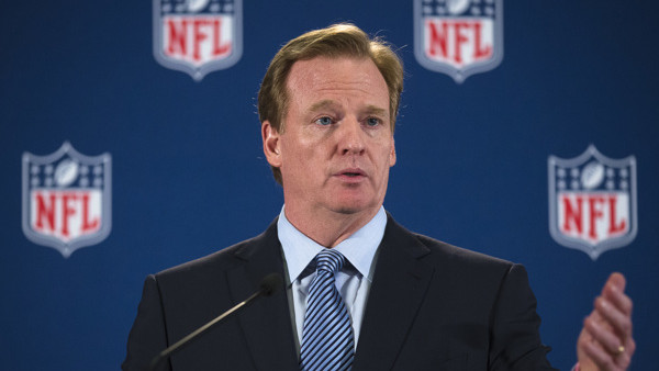 NFL commissioner Roger Goodell speaks during a news conference following a meeting of NFL owners and executives in New York, Wednesday, Oct. 8, 2014. The meetings were held to help the NFL develop and carry out a domestic violence educational program. (AP