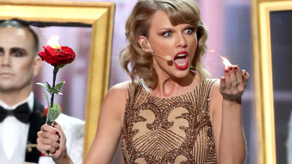 Taylor Swift performs at Z100 Jingle Ball at Madison Square Garden, Friday, Dec. 12, 2014, in New York. (Photo by Evan Agostini/Invision/AP)