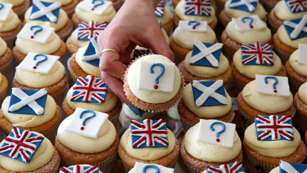 REVIEW OF THE YEAR PICS 2014 File photo dated 04/03/14 of Edinburgh bakery Cuckoo's launching their own referendum opinion poll survey, where you can buy your Yes, No or Undecided cupcake.