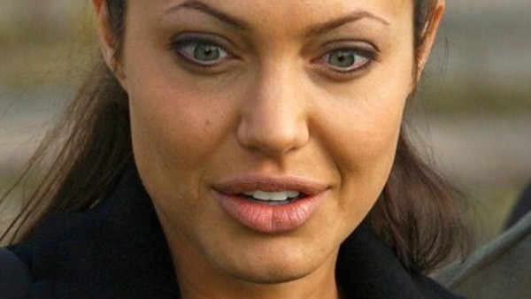 Hollywood actress and patron of the Adopt-a-Minefield charity, Angelina Jolie during a visit to a de-mining centre near Northwich in Cheshire.