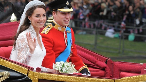 File photo dated 29/4/2011 of the Duke and Duchess of Cambridge after their wedding service at Westminster Abbey, in London. The Duke and Duchess of Cambridge are 