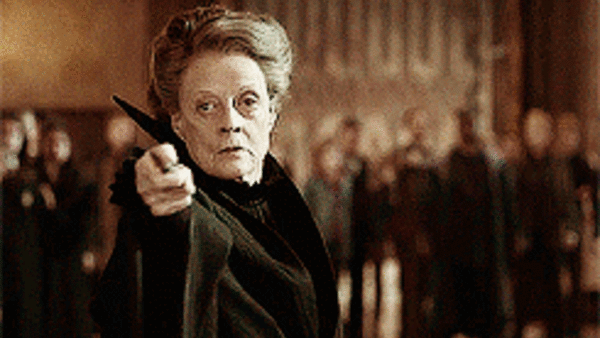 Mcgonagall Duelling Snape Gif