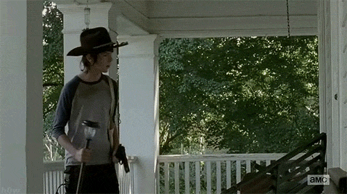 Carl Door Fail The Walking Dead Gif Gif