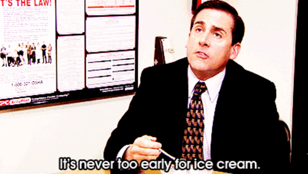 The Office Michale Scott Never Too Early For Ice Cream Gif Gif