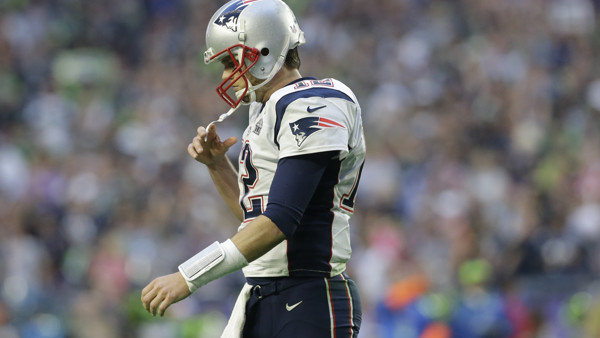 New England Patriots quarterback Tom Brady during the first half of NFL Super Bowl XLIX football game Sunday, Feb. 1, 2015, in Glendale, Ariz. (AP Photo/Patrick Semansky)