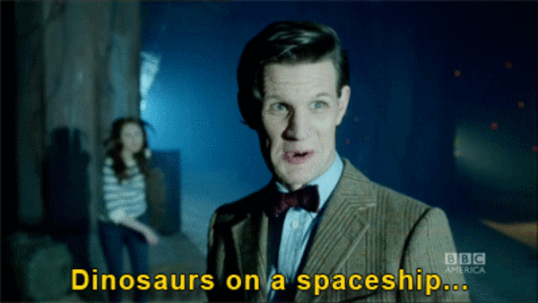 Doctor Who Matt Smith Karen Gillan Dinosaurs On A Spaceship
