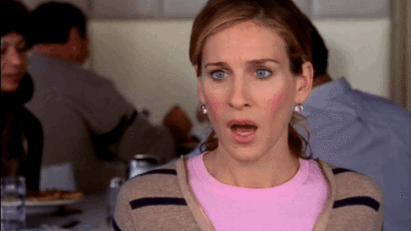 Sex And The City Carrie Bradshaw Shocked Gif Gif
