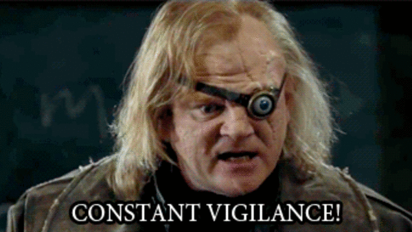 Harry Potter Mad Eye Moody Constant Vigilance Gif
