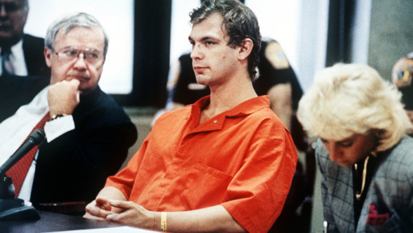 Dahmer waives preliminary hearing Accused serial killer Jeffrey L. Dahmer, (c) sits with Attorneys Gerald Boyle, (l) and Wendy Patrickus (r) during his preliminary hearing in Milwaukee Thursday, Aug. 22, 1991. Dahmer is charged with two counts of first-de