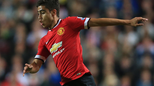 Manchester United's Andreas Pereira, during the Capital One Cup Second Round match at Stadium:mk, Milton Keynes.