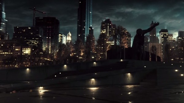 Batman v Superman crane shot