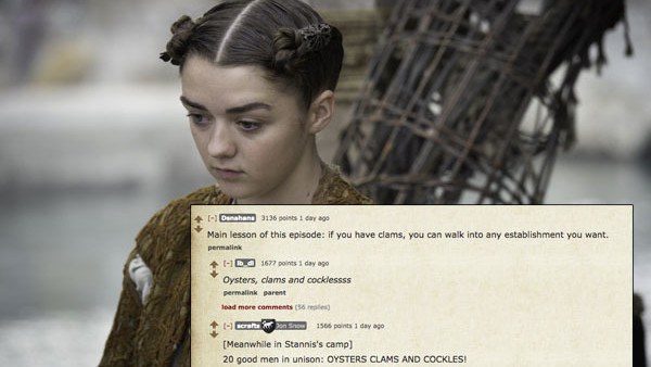 Arya Game of Thrones Oysters