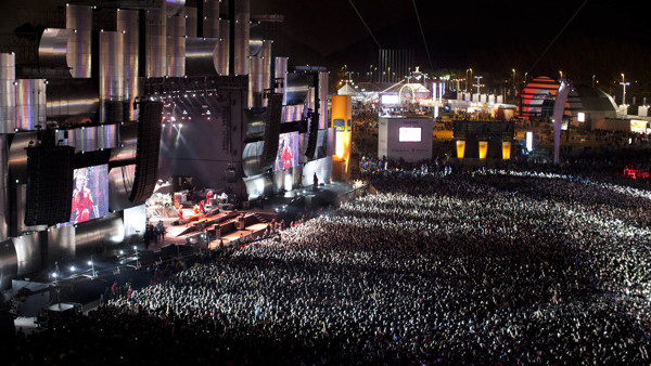 Fans cheer as Slipknot performs during the Rock in Rio music festival in Rio de Janeiro, Brazil, Sunday Sept. 25, 2011. The festival, which runs through Oct. 2, includes performances by Katy Perry, Rihanna, Stevie Wonder, Red Hot Chili Peppers, Metallica,