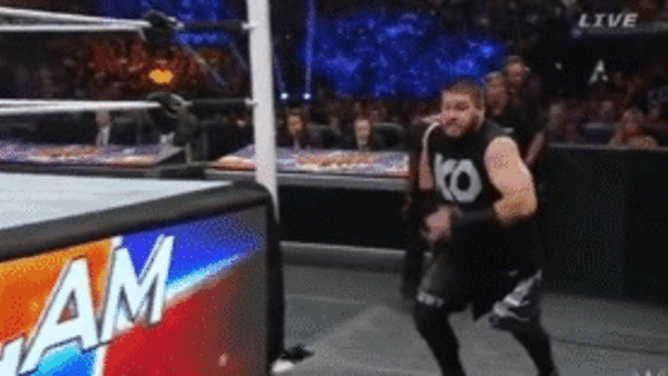 Kevin Owens Cesaro SummerSlam 2015 Cannonball