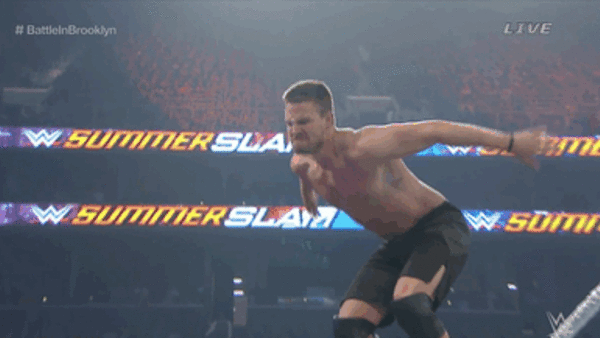 Stephen Amell Crossbody SummerSlam 2015 Stardust Barrett