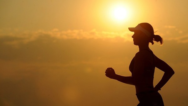running evening sunset
