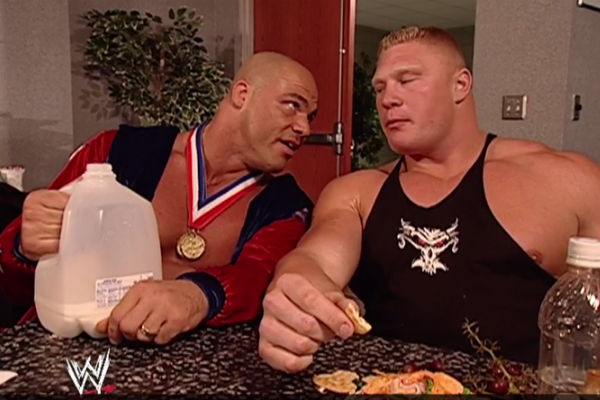 Kurt Angle Brock Lesnar friends 2003
