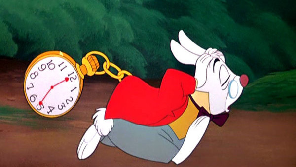 alice in wonderland late white rabbit