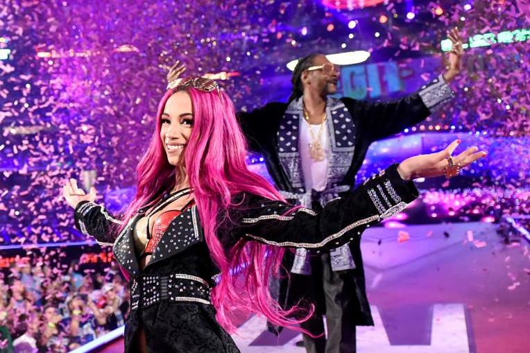Sasha Banks Snoop Dogg WrestleMania 32