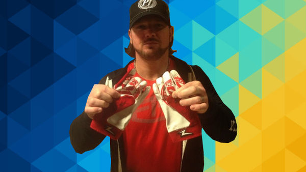 AJ Styles WORN & SIGNED Gloves 
