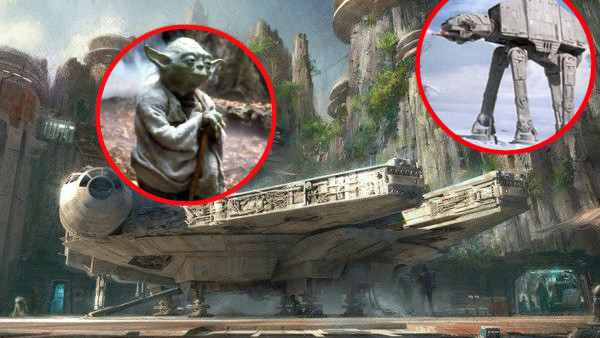 Star Wars Land Falcon Yoda At-At