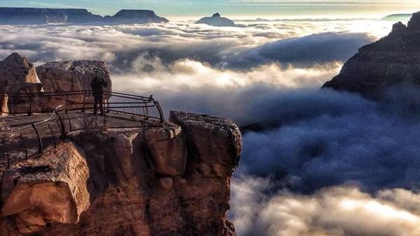 Grand Canyon in fog