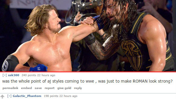 WWE Extreme Rules AJ Styles Roman Reigns