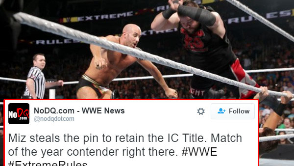 WWE Extreme Rules Cesaro Kevin Owens Miz