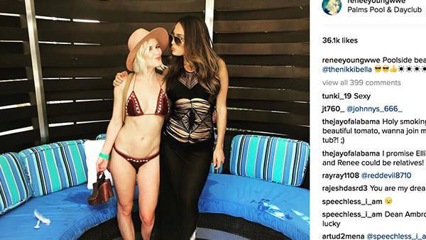 Renee Young Poolside