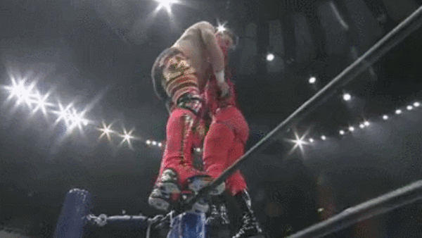 Ospreay Top Rope Spanish Fly Reversal