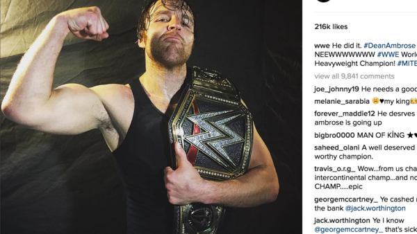 Dean Ambrose Champ Instagram