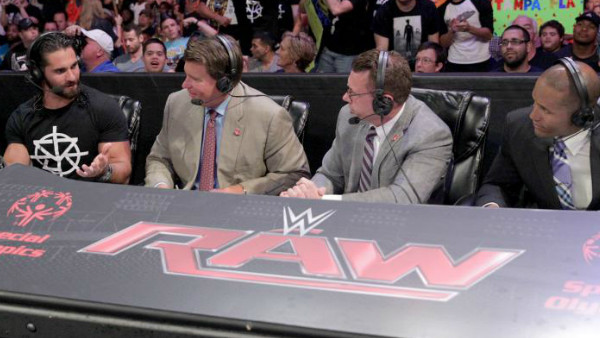 Seth Rollins JBL Michael Cole Byron Saxton