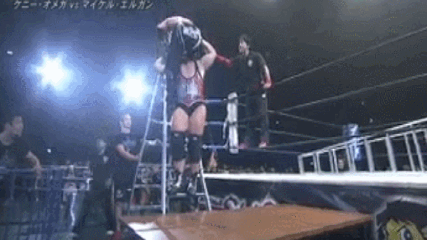 michael elgin kenny omega new japan ladder table powerbomb