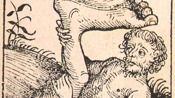 Nuremberg Chronicles Strange People Umbrella Foot (XIIr)