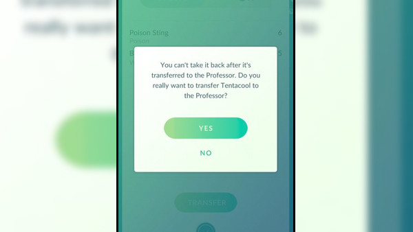 Pokemon go transfer