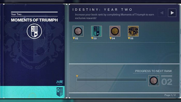 Destiny moments of triumph