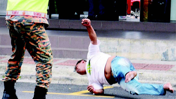Nepali Man Falling