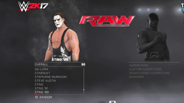 Sting 99 WWE 2k17