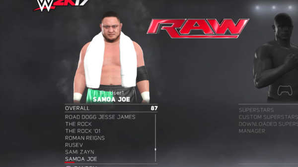Samoa Joe WWE 2K17