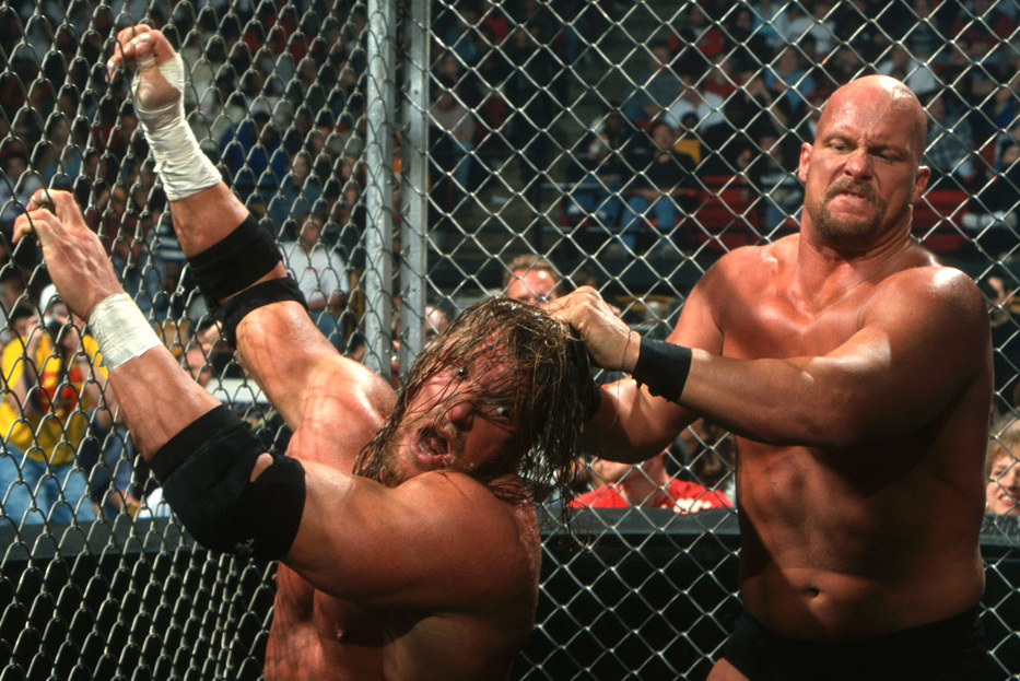 Steve Austin Triple H Hell in a Cell Armageddon 2000