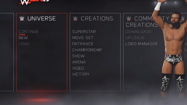 WWE 2K17 Menu Zack Ryder