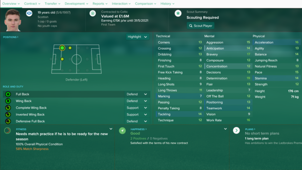 Kieran Tierney FM 2017